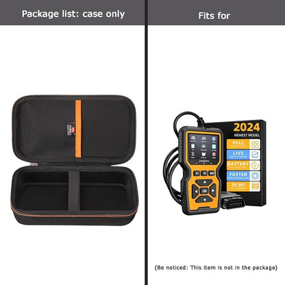 FBLFOBELI Hard Protective Storage Case for ZMOON ZM201/ANCEL/MOTOPOWER MP69033/FOXWELL NT301 NT510 Professional Car OBD2 Scanner Diagnostic Tool (Case Only)