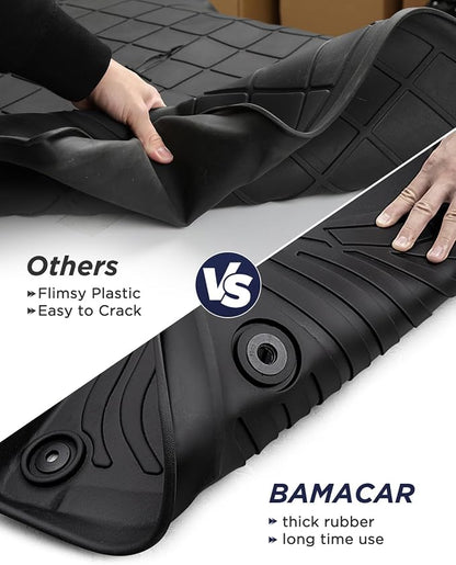 All Weather Floor Mats for Dodge Grand Caravan 2008-2021 Waterproof 7 Seats Anti-Slip Rubber Heavy Duty 3 Row Cargo Liner for Caravan SE/SXT/Crew Accessories 2019 2018 2017 2016 2015 2014 2013 2012