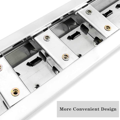 COMNOVA Side Step Nerf Bar Running Board Replacement for 99-16 Ford F250 Superduty Crew Cab（4 Full Size Door）,6 Inch Step Pad Design,OE Style (Stainless Steel)