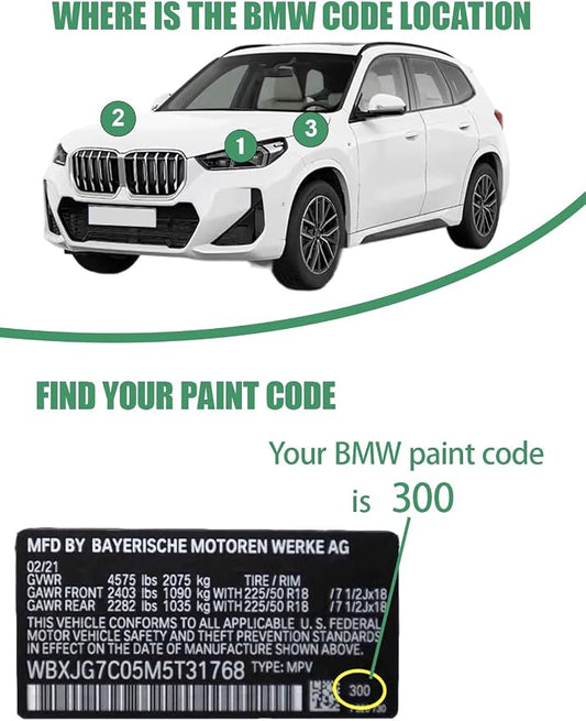 C4F Arctic Race Blue Metallic Touch Up Paint for BMW, Color Accurate Car Paint Scratch Repair Pen, Quick & Easy Fix Automotive Chips and Nicks