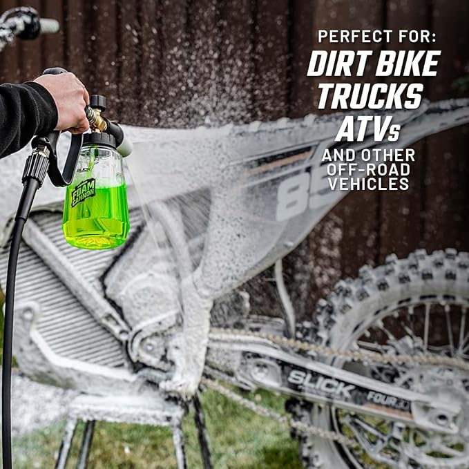 Slick Products Total Off-Road Wash Super Concentrate – Thick Foaming Car Wash Soap with Hybrid-Ceramic Formula for Dirt Bikes ATV UTV Trucks Jeeps and More – Foam Cannon Ready – 64 oz