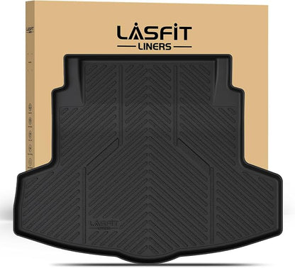 LASFIT Cargo Mat for Acura TLX 2021-2025 Sedan Custom Fit Trunk Mat Cargo Liner with Raised Edges, All Weather TPE Trunk Liner for Rear Cargo Area Protection, Black