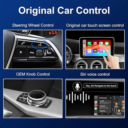 CarPlay Android Auto Adapter Decoder Retrofit Kit Fits Mercedes Benz 2012-2015 A/B/C/E/CLA/GLK/ML/SLD Class with NTG 4.5/4.7 System, Supports Wireless CPAA/Mirror Link/Camera/USB Drive/NAV