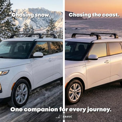ERKUL Roof Rack Cross Bars for 2011-2026 Mitsubishi Outlander Sport (Not fit for Outlander) | Aluminum Crossbars with Anti Theft Lock for Rooftop | Compatible with Fixed Points Roofs - Black