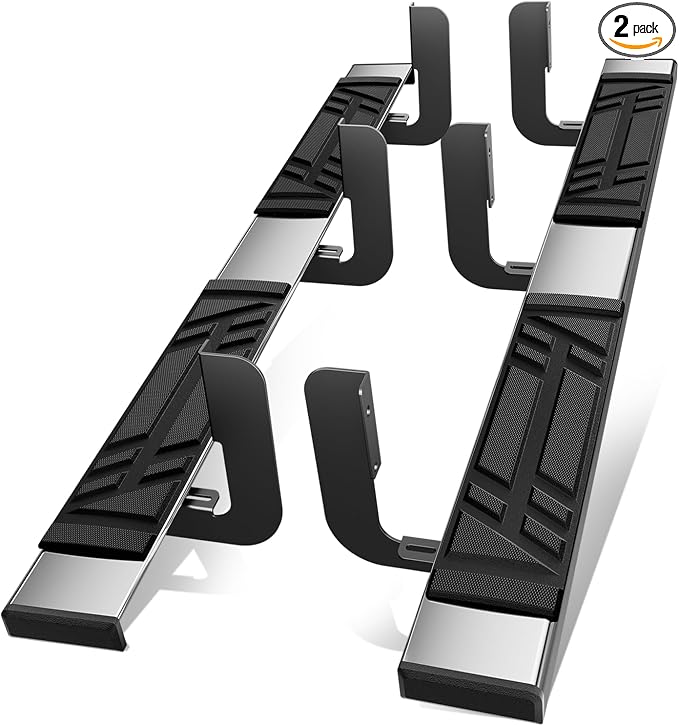 Auto Dynasty Running Boards Compatible with 1999-2016 Ford F-250 F-350 F-450 Super Duty Extended Cab, Stainless Steel Side Step Rail Nerf Bars, 6.5" x 73" Step Bars, Polished Chrome
