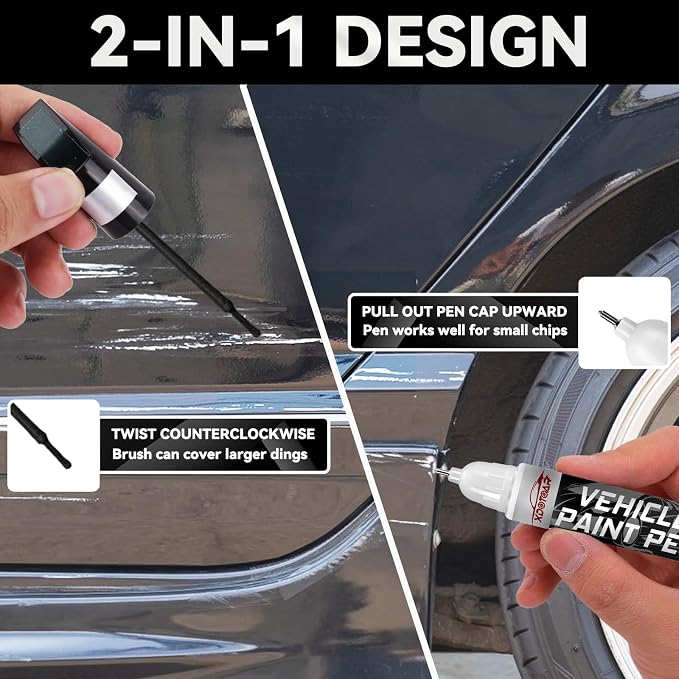 Pearl Black Touch Up Paint for Cars, Universal and Color Accurate Automotive Scratch Repair Pen, Lasting Auto Scratch Remover, Quick Drying, Weather Resistant, Easy to Use, Versatile Use