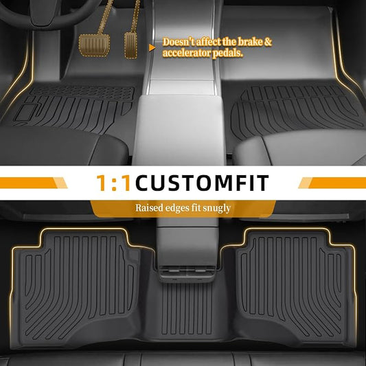Floor Mats for Jeep Grand Cherokee 2005 2006 2007 2008 2009 2010, Grand Cherokee WK Laredo, Limited, Summit Floor Mats, TPE Summer Winter Non-Slip Floor Liners Car Accessories
