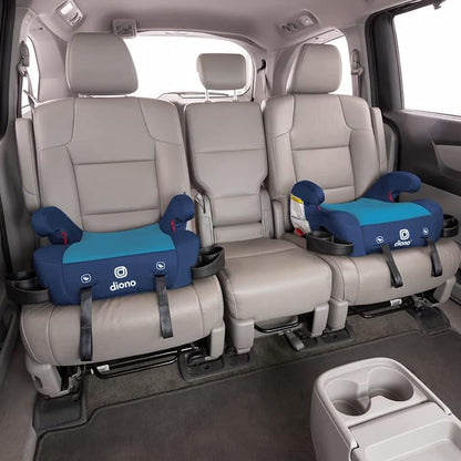 Diono Solana 2 XL Pack of 2 2022, Dual Latch Connectors, Lightweight Backless Belt-Positioning Booster Car Seat, 8 Years 1 Booster Seat, Pink/Blue