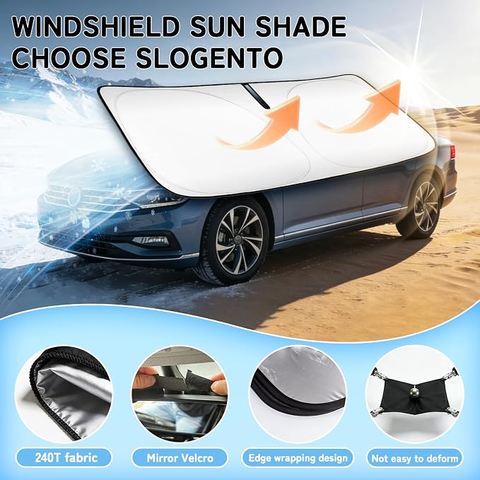 Custom Fit Windshield Sun Shade for Volkswagen VW Beetle 2012-2019, Blocks UV & Heat, Front Window Sunshade Accessories, Easy Fold & Store Keep Your Car Cooler
