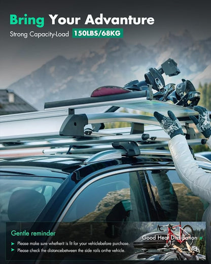 SCITOO Roof Rack Cross Bars Fit for Honda Element 2003 2004 2005 2006 2007 2008 2009 2010 2011,for Rooftop Cargo Carrier Bag Basket Luggage Kayak Canoe Bike Snowboard Skiboard