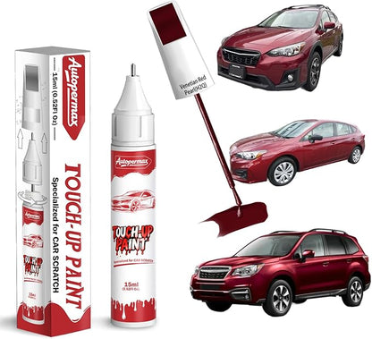 H2Q Venetian Red Pearl Car Touch Up Paint for Subaru, Color Accurate Two-In-One Car Paint Scratch Repair Pen, Professional Scratch Remover for Vehicles Chips and Nicks Scuff