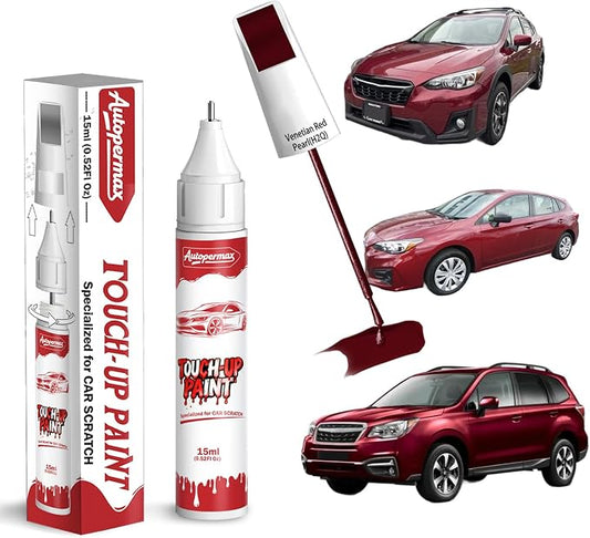 H2Q Venetian Red Pearl Car Touch Up Paint for Subaru, Color Accurate Two-In-One Car Paint Scratch Repair Pen, Professional Scratch Remover for Vehicles Chips and Nicks Scuff