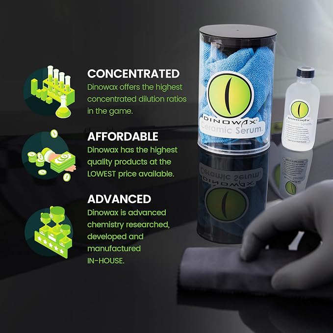 Ceramic Serum Kit, Ceramic Coating, Detailing Kit, Car Detailing Supplies, Protect Collection, 4 Oz Serum with Application Accessories