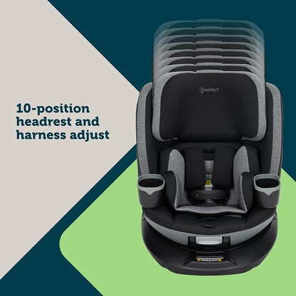 Safety 1st Turn and Go 360 DLX 360 Car Seat, Rotating All-in-One Convertible Car Seat, Stonington