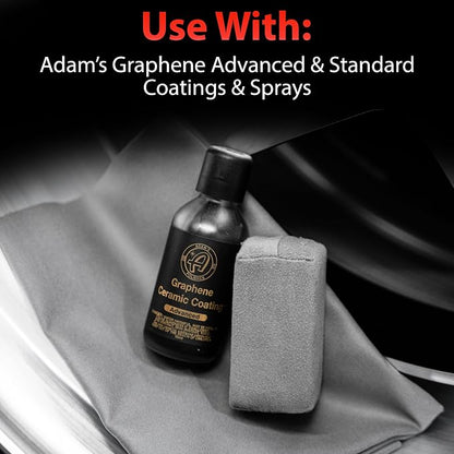 Adam's Polishes Suede Applicator (2 Pack) - Car Detailing Sponge, Use with Ceramic Spray, Graphene Coatings on Car Paint, Metal, Plastic Trim, Rubber & Glass