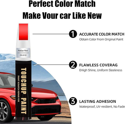 Rallye Red(R-513) Car Paint Touch Up Pen Compatible with Honda, 2-In-1 Color Accurate Touch Up Car Scratch Repair Paint Match Honda Series Premium Automotive Scratch Remover for Nicks & Chips Repair