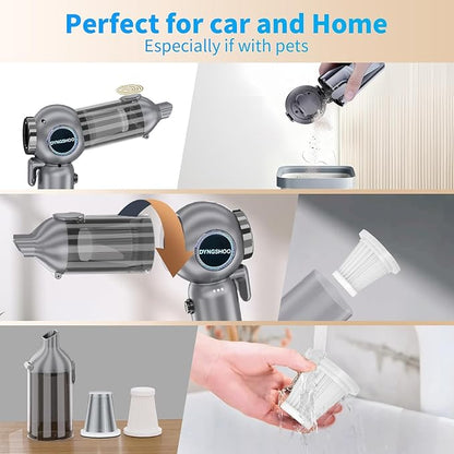 Brushless Handheld Car Vacuum （Equipped with a one-Touch Window Breaker and Seatbelt Cutter ）25000Pa Ultra-Strong Suction Ultra-Lightweight Mini Portable Vacuum Cleaner ， for Car，Office Desk，Pet Hair