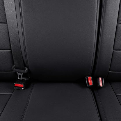 EKR Custom Fit Tacoma Rear Car Seat Covers for Toyota Tacoma (Petrol) 2024 2025 2026 Double cab SR/SR5/TRD Sport/TRD Off-Road/Limited - Second Row Only,Faux Leather(Black)