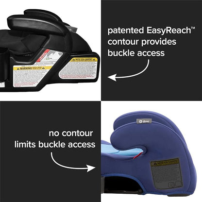 Diono Connect3 RXT Backless Booster, Pack of 2, Slim Fit 3-Across in Many Mid-Sized Sedans and SUVs, for Children from 40-120 lbs., Lightweight with Latch connectors, Black Storm