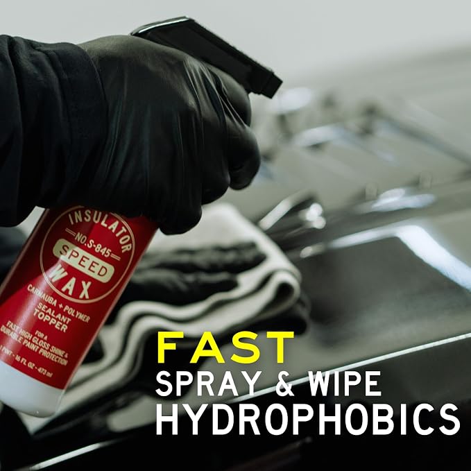 Collinite S-845 Insulator Wax Speed-Carnauba + Polymer Sealant+Spray Wax Topper. High Gloss Shine + Paint Protection & Durable Hydrophobics. Fast Spray& Wipe Results for Cars, Trucks, RV (16 fl oz)