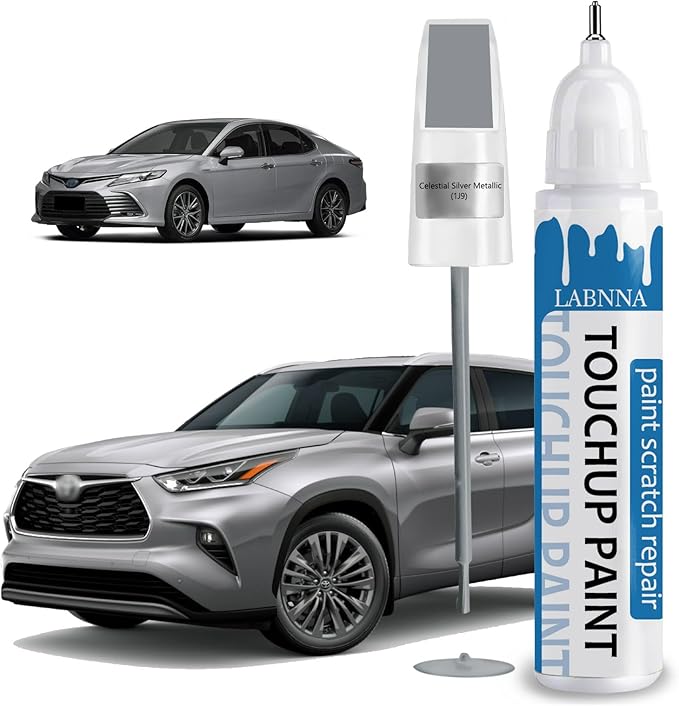 Celestial Silver Metallic (1J9) Touch Up Paint for Toyota-Exact Match 2 in 1 touchup Paint Pen for Chips and Nicks Repair Car Paint Scratch Repair Kit