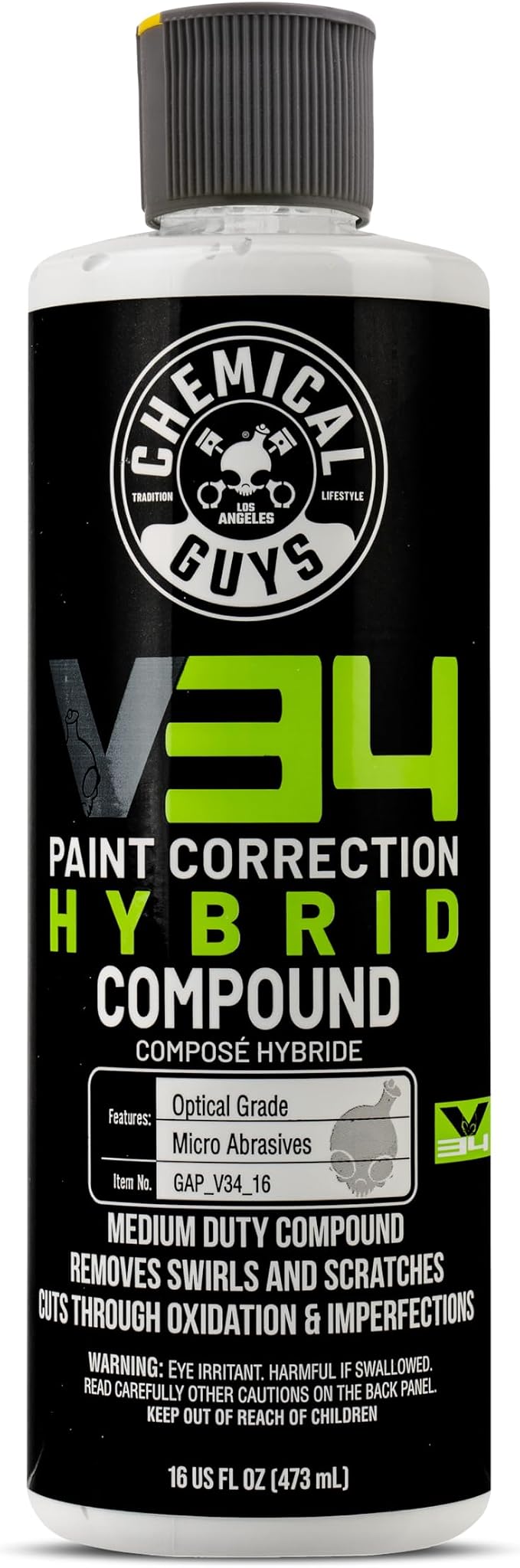 Chemical Guys Gap_V34_16 V34 Optical Grade Hybrid Compound (16 oz)