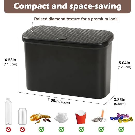 Car Trash Can, Waterproof Multi Functional Auto Trash Bin for Door/Console/Seat Back,Leak-Proof Trash Can for Car, Truck, SUV - Essential Car Accessories for Organization (grey2)