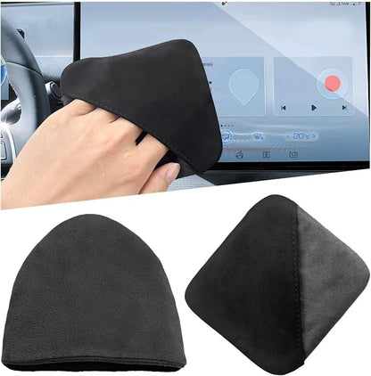 Ohleats 2 PCS Car Screen Cleaner, Microfiber Auto Screen Cleaning Pad, Foldable Touch Screen Cleaner Cloth for Vehicle Dashboard LCD Display, Car Cleaning Kits (Triangle+Square)