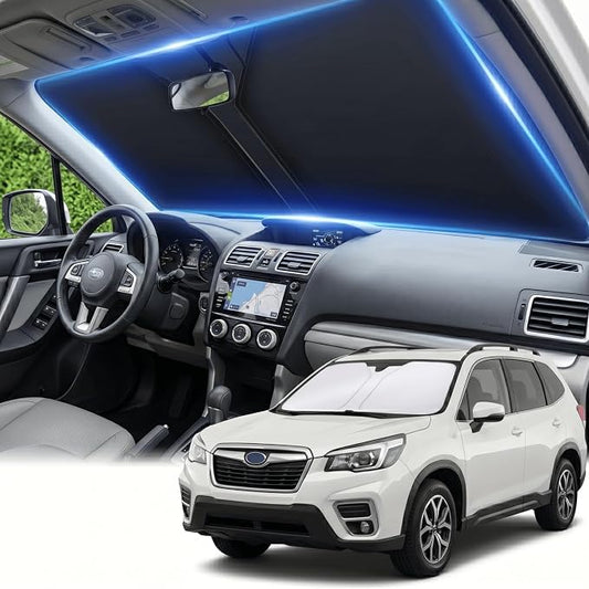 for Subaru Forester 2014-2018 Windshield Sun Shade Front Window Shade Custom Fit Forester Accessories Sun Visor Foldable Shade Blocks UV Rays Summer Must Have Car Accessories