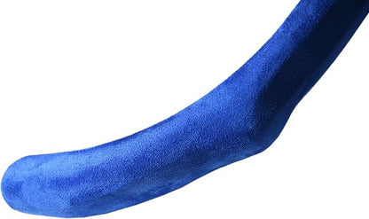Quick Install Sporty Suede Steering Wheel Cover with Blue Grips Universal fit Any 14.5 to 15 inches Car Sedan Coupe SUV Pickup