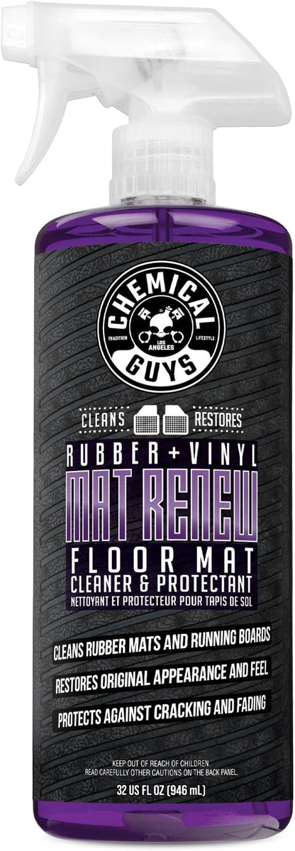 Chemical Guys Mat Renew Rubber + Vinyl Floor Mat Cleaner And Protectant, Safe for Cars, Trucks, SUVs, Motorcycles, RVs & More, Extra Large 32 fl oz