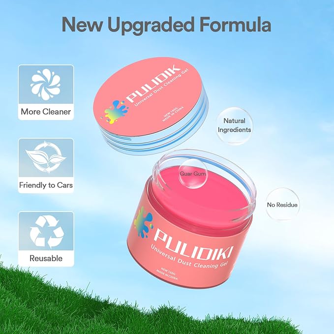 PULIDIKI Car Cleaning Gel for Car Cleaning Putty Car Putty Auto Detailing Tools Car Slime Cleaner Dust Cleaning Gel for Car Cleaning Supplies Car Essentials Car Gifts Car Accessories for Women Pink