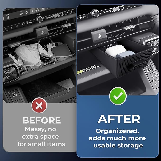 Center Console Organizer Tray Storage Box for Toyota RAV4 2026, Interior Accessories Removable Insert Drawer Tray for 2026 RAV 4, Black
