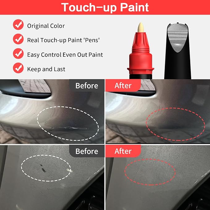 Carhoo C6B/WC6B Melting Silver III Metallic Compatible with MINI Cooper Exact Match Touch Up Paint Pen - 0.56 Fl Oz(16ml)