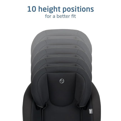 Maxi-Cosi RodiSport Kids Booster Car Seat, High-Back, Backless Booster, 10-Position Headrest, Easy Latch System, Reclining Chair, Belt Guide, Fits 40-100 lbs, 43.4-57 in, Sea Shadow