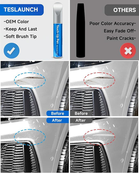 LY9C Ibis White Touch Up Paint Compatible With Audi Exact Match Car Paint Pen Scratch Repair