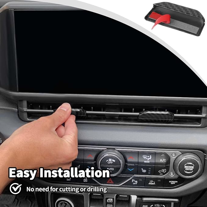JWWY for Jeep JL Vent Air Outlet Adjustment Cover Trim Fit for 2024-2025 Jeep Wrangler JL JLU Gladiator JT 4xe Interior Accessories 2pcs Carbon Fiber