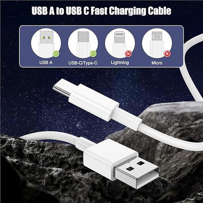 3-Pack 10FT Car Carplay Cable USB A to USB C Cable for iPhone 16 15 Pro Plus Pro Max，for iPad Pro/Air/Mini，for Samsung Galaxy S25/S24/S23，for MacBook Pro/Air and More