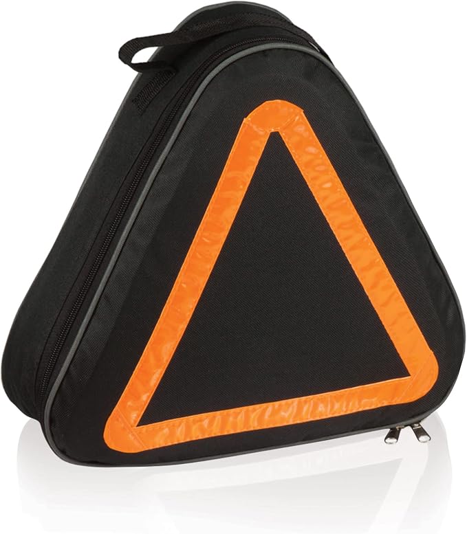 ONIVA - a Picnic Time Brand Roadside Emergency Car Kit, Auto Vehicle Safety Road Side Assistance with Jumper Cables and Car Tool Kit, (Black with Orange Accents)