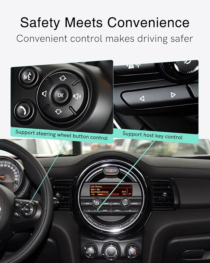 Bluetooth Car Adapter Compatible for BMW Mini One - USB Interface, Bluetooth Receiver for iPod Music Sourse Compatible with iOS/Android