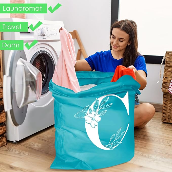 Sylfairy 2 Pack Extra Large Travel Laundry Bag, Dirty Clothes Organizer with Drawstring,Heavy Duty Travel Laundry Bags