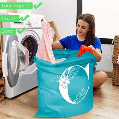 Sylfairy 2 Pack Extra Large Travel Laundry Bag, Dirty Clothes Organizer with Drawstring,Heavy Duty Travel Laundry Bags