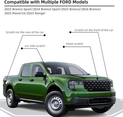 Eruption Green Metallic(FA/M7476) Car Paint Touch Up Pen for Ford, 2-In-1 Color Accurate Touch Up Car Scratch Repair Paint Exact Match Ford Series Automotive Scratch Remover for Nicks & Chips Repair
