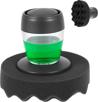 Flow Tire Shine Applicator, Reusable Car & Truck Tire Dressing Applicator, No-Drip Streak-Free, for All Tire Shine & Gels, Professional Car Detailing Tool