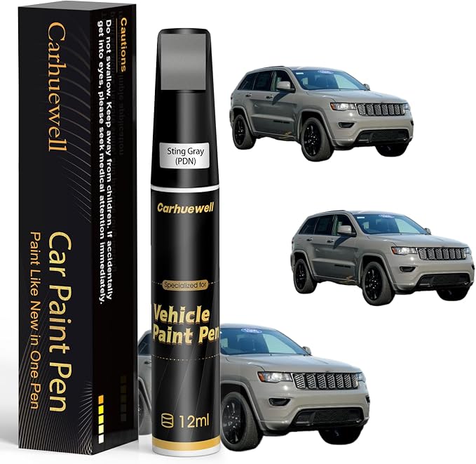 Sting Gray(PDN) Touch Up Paint for Jeep, Car Paint Pen Scratch Repair Two-In-One Touch Up Paint, Exact Color Match for Jeep Automotive Scratch Remover for Deep Scratches