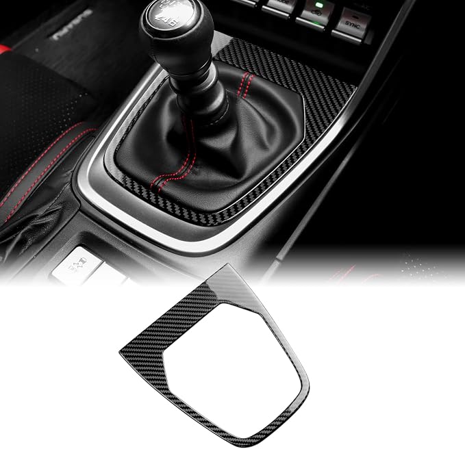 AIRSPEED Hard Carbon Fiber for Toyota GR86 Subaru BRZ 2021 2022 2023 2024 2025 Car Gear Shift Panel Cover Center Console Gearbox Panel Interior Trim Accessories, Black, Manual Transmission