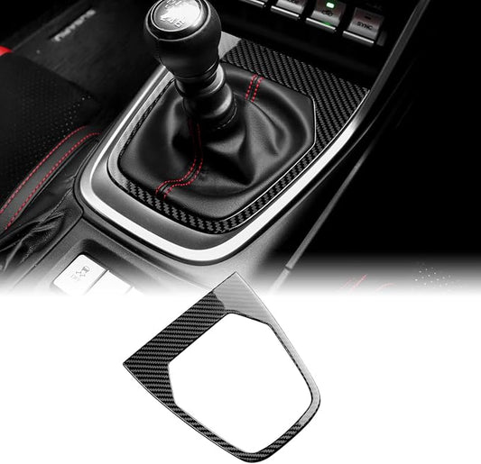 AIRSPEED Hard Carbon Fiber for Toyota GR86 Subaru BRZ 2021 2022 2023 2024 2025 Car Gear Shift Panel Cover Center Console Gearbox Panel Interior Trim Accessories, Black, Manual Transmission