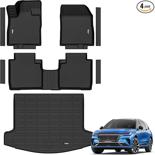 Floor Mats & Trunk Mat for 2024 2025 2026 Lincoln Nautilus All Weather TPE Protection Floor Liners Full Set with Cargo Liner for 2024 2025 2026 Lincoln Nautilus Accessories(Not for Hybrid)