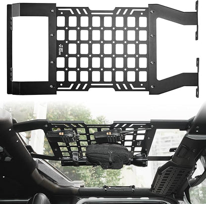 JOYTUTUS Hard Top Roof Rack Molle Panel Compatible with Wrangler JL JLU & Gladiator JT 2018-2026, Wrangler Overhead Molle Panel Storage Cargo Roof Rack, No Drilling(Not for Soft-Top)