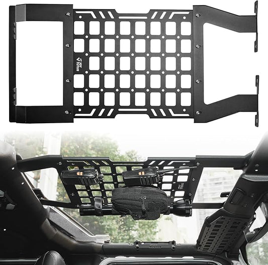 JOYTUTUS Hard Top Roof Rack Molle Panel Compatible with Wrangler JL JLU & Gladiator JT 2018-2026, Wrangler Overhead Molle Panel Storage Cargo Roof Rack, No Drilling(Not for Soft-Top)